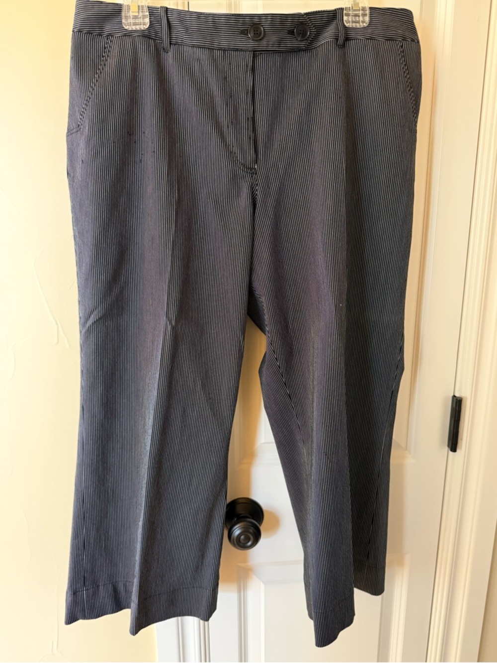Worthington Black/White Pinstripe Dress Pants